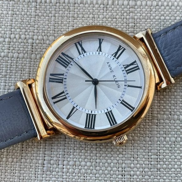 Anne Klein Accessories - Anne Klein Women Wristwatch Gray Genuine Leather Band Quartz Analog Watch